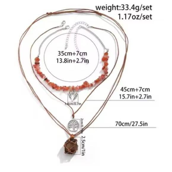 Bohemian Style - Tree of Life Multilayer Pendant Choker - Picture 7 of 7